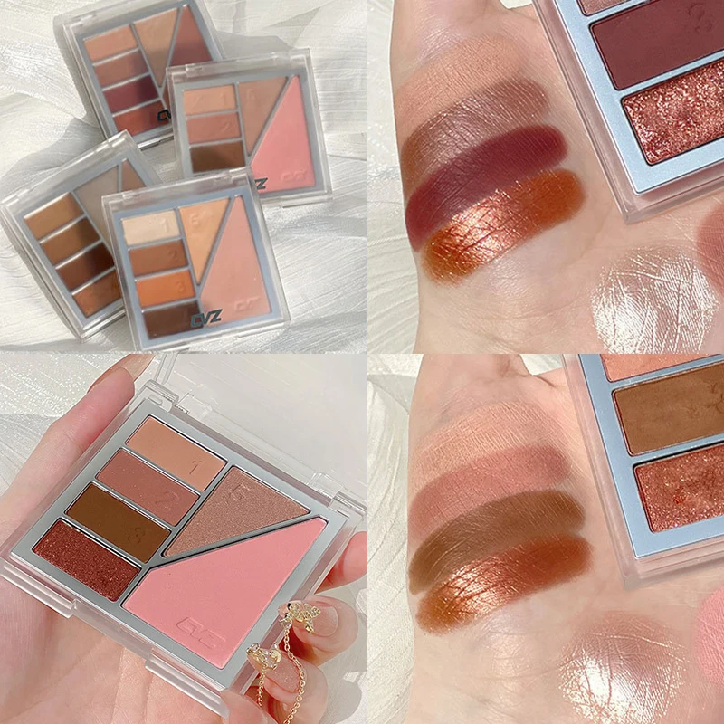

5 Color Bright Eyeshadow Palette Metallic Powder Girl Gift Pearly Matte Nude Eye Shadow Waterproof Long Lasting Makeup Cosmetics