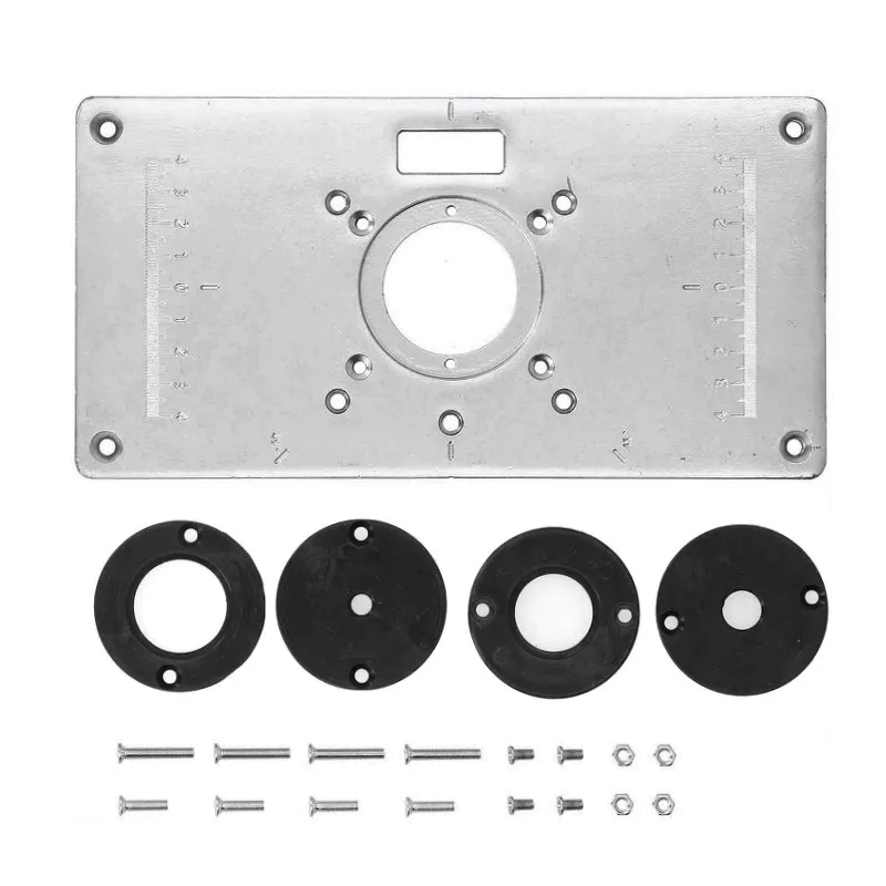 Details about   Aluminum Alloy Red Router Table Insert Plate for Woodworking Benches Red 