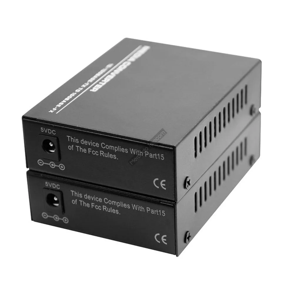 1 Pair HTB-GS-03 A/B Gigabit Fiber Optical Media Converter 10/100/1000Mbps Single Mode to RJ45 20KM With External Power Supply