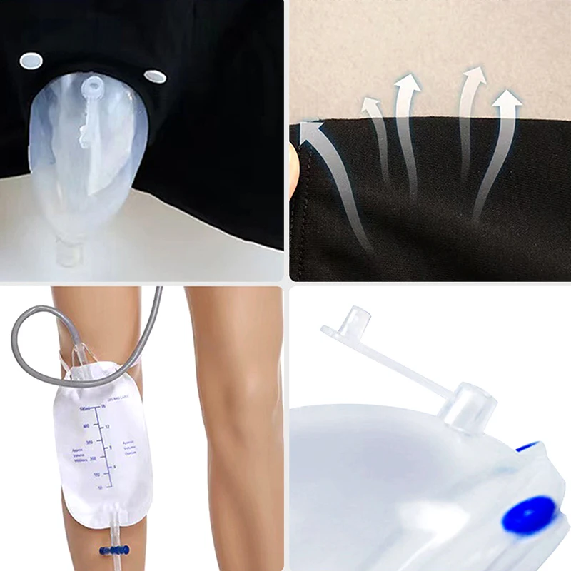 Reusable Urinary Receiver For Men Elderly Urine Collector Kit Panties Fixed Urine Catheter Urinary Bag For Incontinence