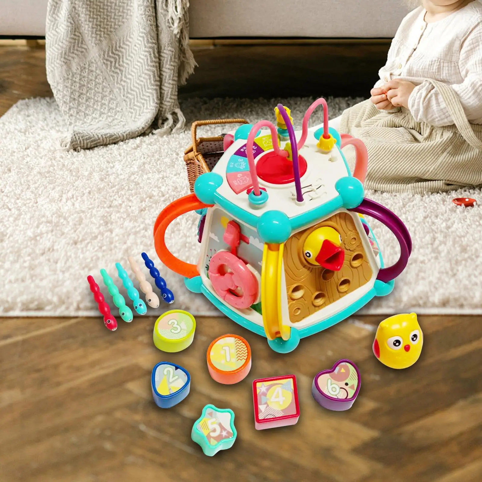 

Детская игрушка-кубик, Обучающие игрушки, 6-сторонний тренировочный центр для детей, Детский подарок на 1 год