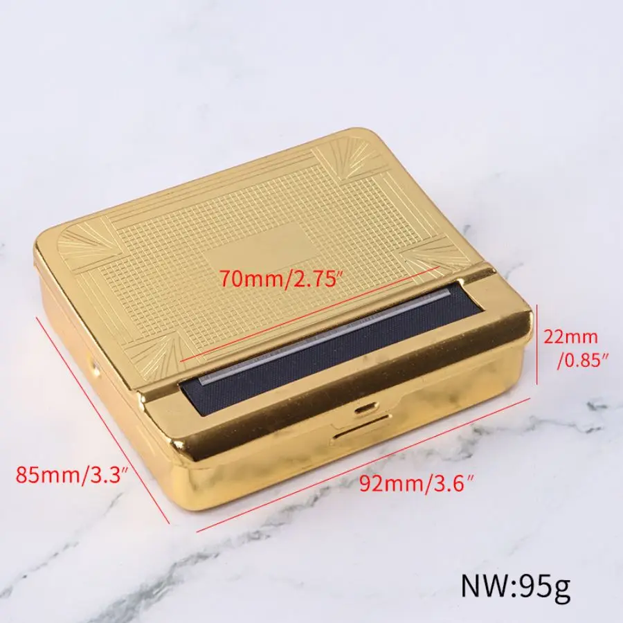 Description Picture 4 of itemMOONSHADE Automatic Rolling Cigarette Case Portable Metal Tobacco Roller 70mm Rolling Paper Maker Smoking Accessories Men Gadget