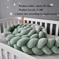 1-4 M bébé lit protecteur infantile berceau oreiller coussin tresse noeud pare-chocs berceau pare-chocs chambre décor Tresse Tour De Lit Bebe 3