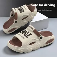 New 2025 Men's Slippers Summer Driver Outdoor Wear Home Anti-slip Trendy Beach Sports Outdoor Sandals Comfortable Breathable