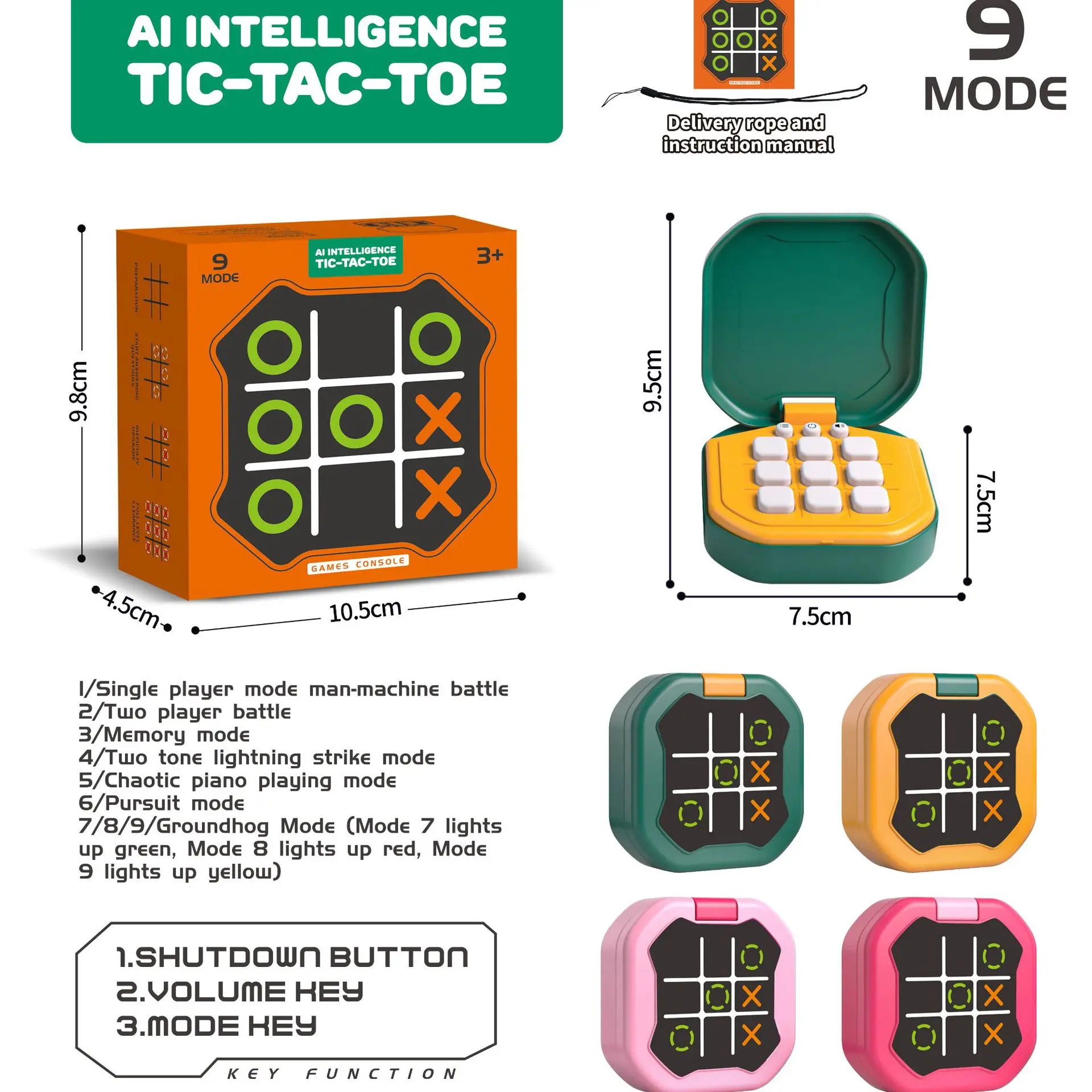 AI Intelligence Tic Tac Toe Chess All in One Chess Collection Fun Electronic Toy Table Game Machine Puzzle board game table games chess puzzle game