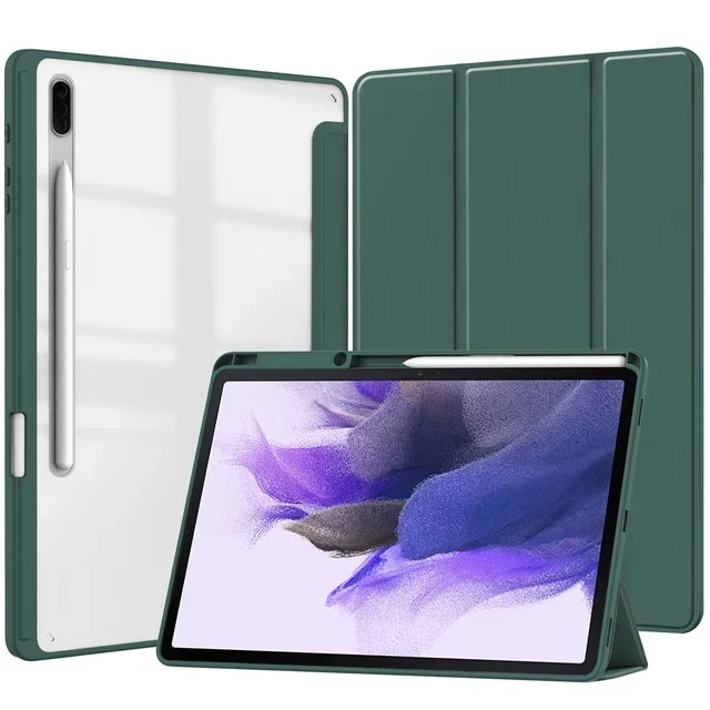 Premium HD Clear Acrylic Tablet Case with Pen Slot