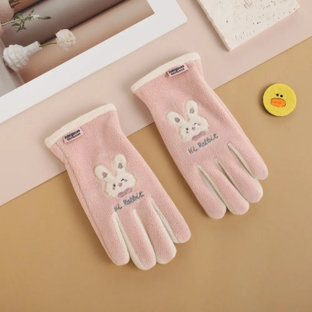 Polar Fleece Kids Winter Gloves Warm Touch Screen Ski