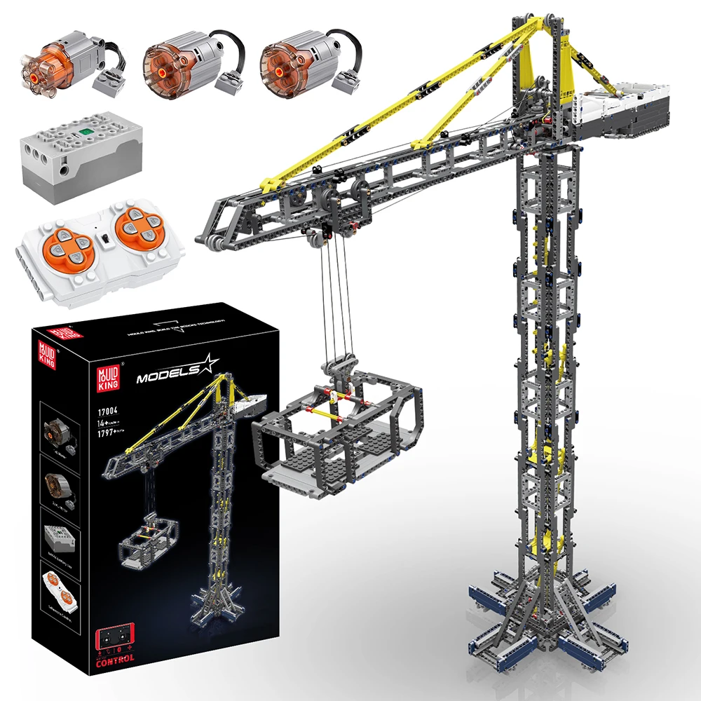 MOULD KING 17004 City Building Crane Toy the Technical Tower Crane