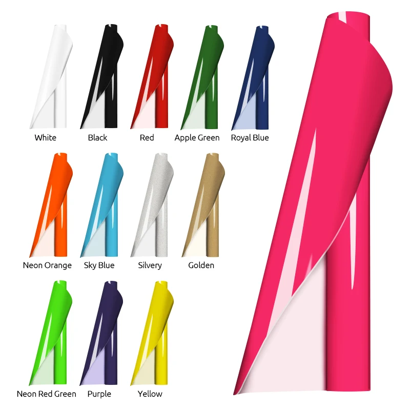 Premium Heat Transfer Vinyl Roll - 12in x 10ft - Ideal for T-Shirts, Fabric, Pillows, and Crafting