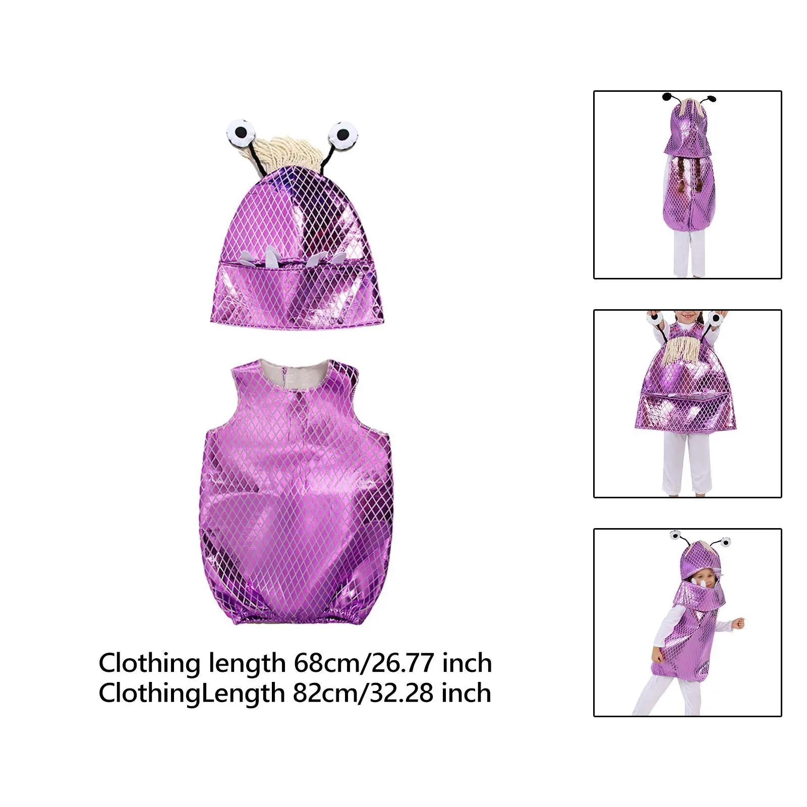 Cosplay Costume Children Monster Cosplay Costume Set Prom Cosplay Kids Jumpsuit Hood Hat Set