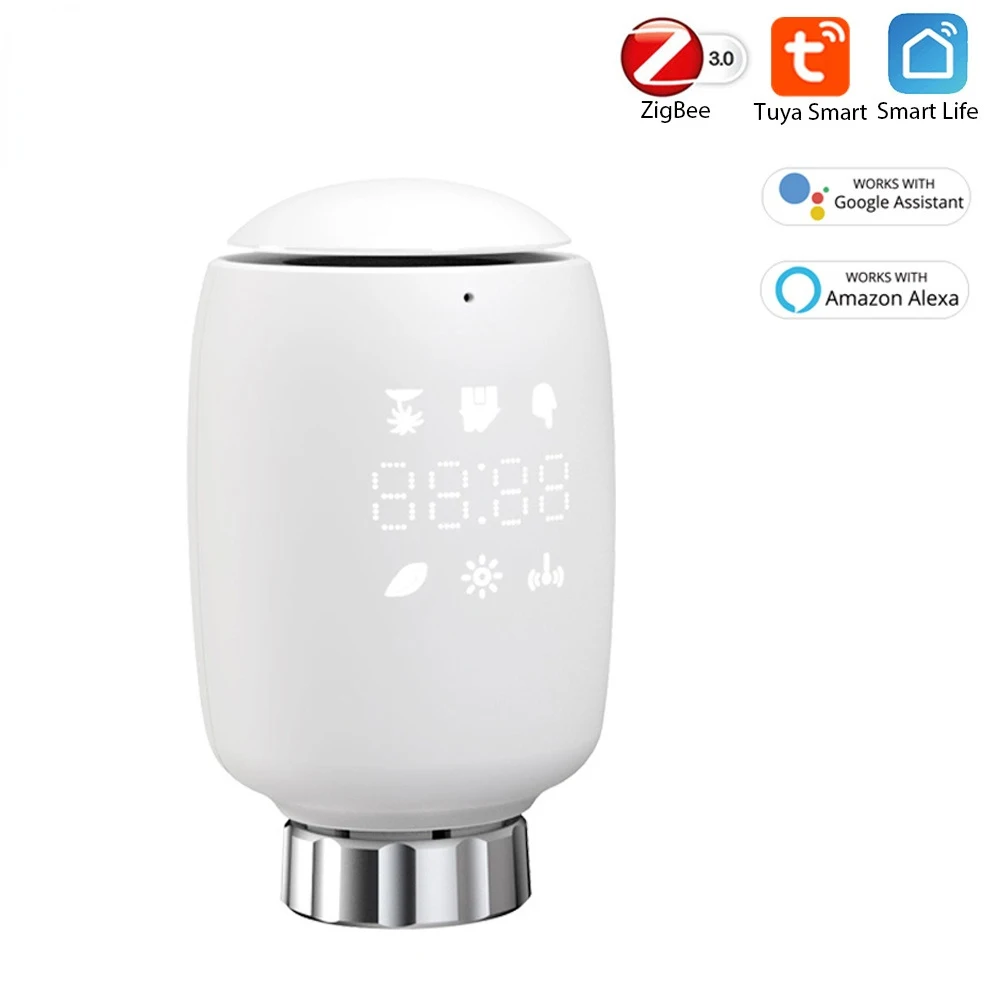 

Tuya ZigBee3.0 Smart Radiator Actuator Programmable Thermostatic Radiator Valve Temperature Controller Control Via Alexa Google