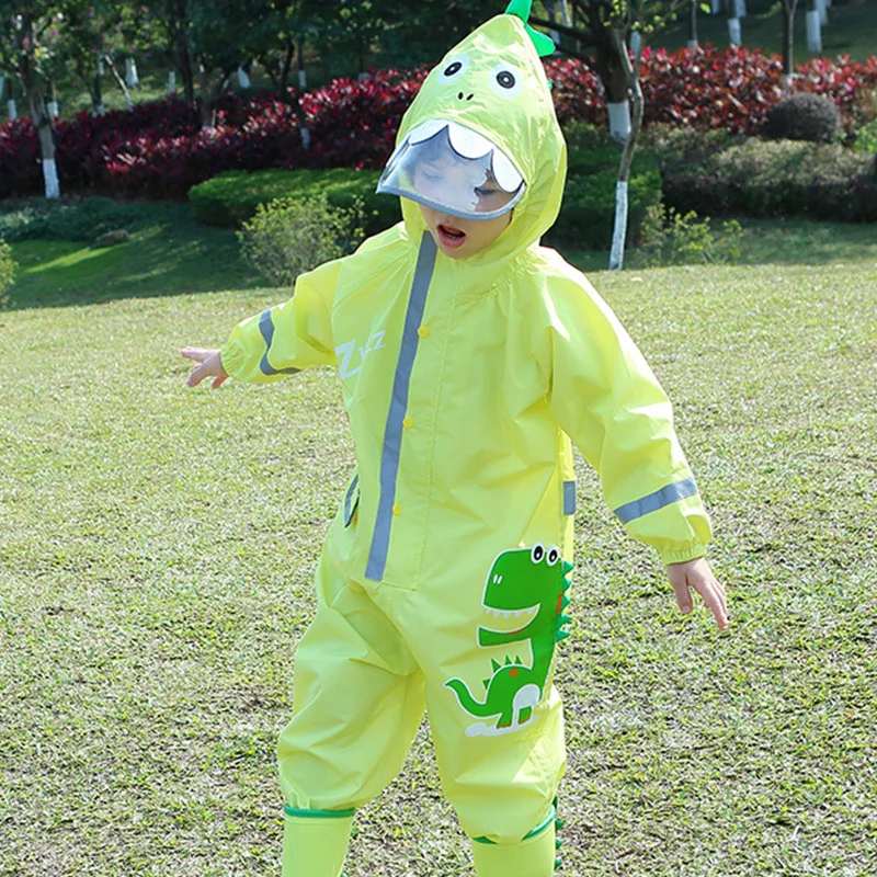 3 10 Years Kids Raincoat Hood Cartoon 