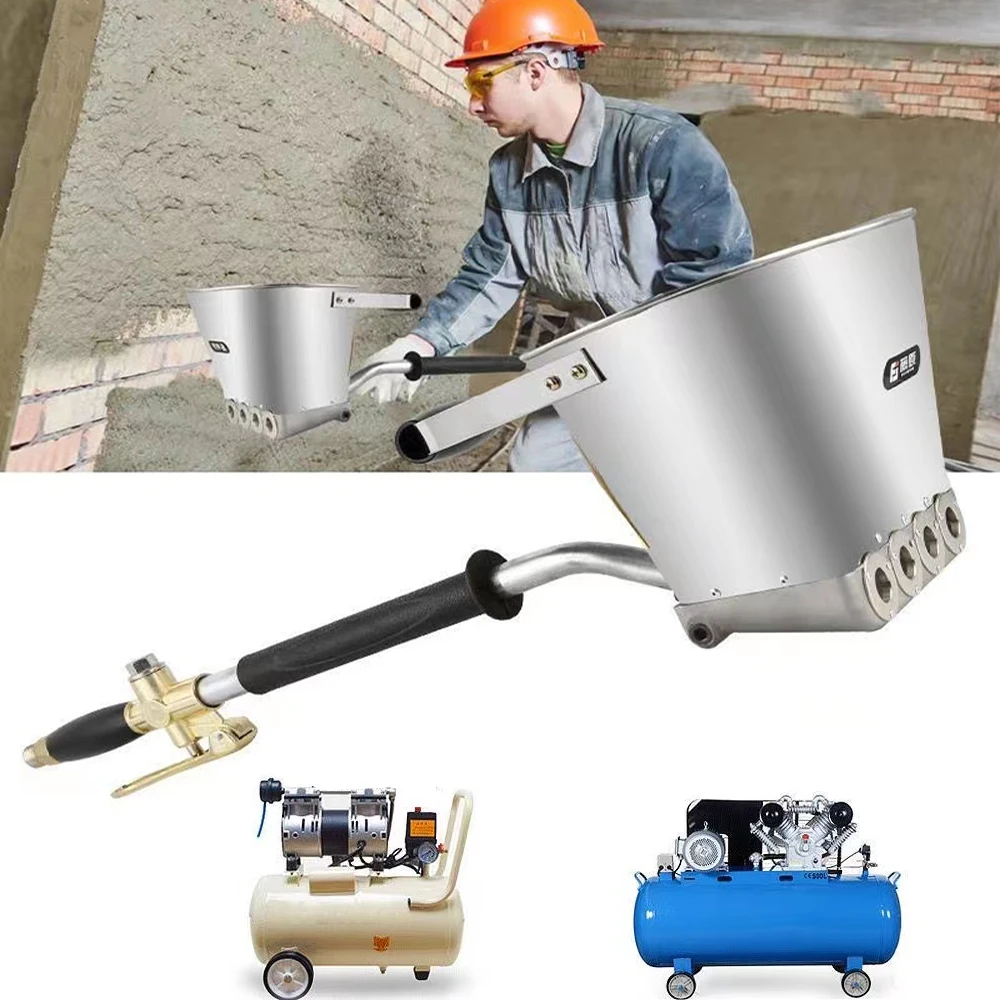 2023 Spray Gun for Painting Walls Ceilings Cement Mortar Sprayer Plaster  Hopper Gun Hopper Ladle Bucket Gypsum Construction Tool