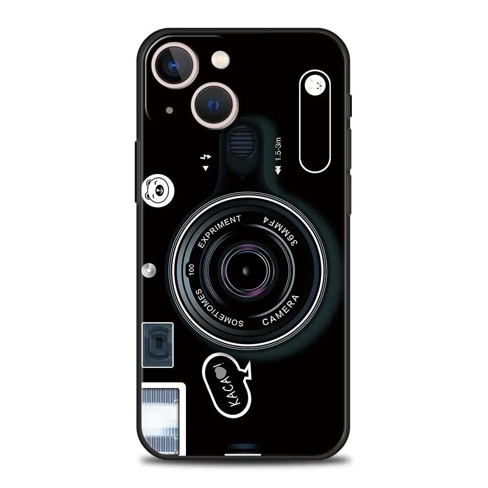 Vintage-Inspired Shockproof TPU Phone Case with Retro Camera Design