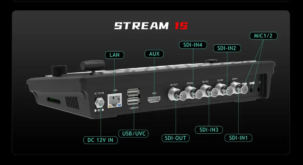 Cinetreak Stream 1/SH/1S 5 Channel Video Mixer Switcher Video Switch Controller