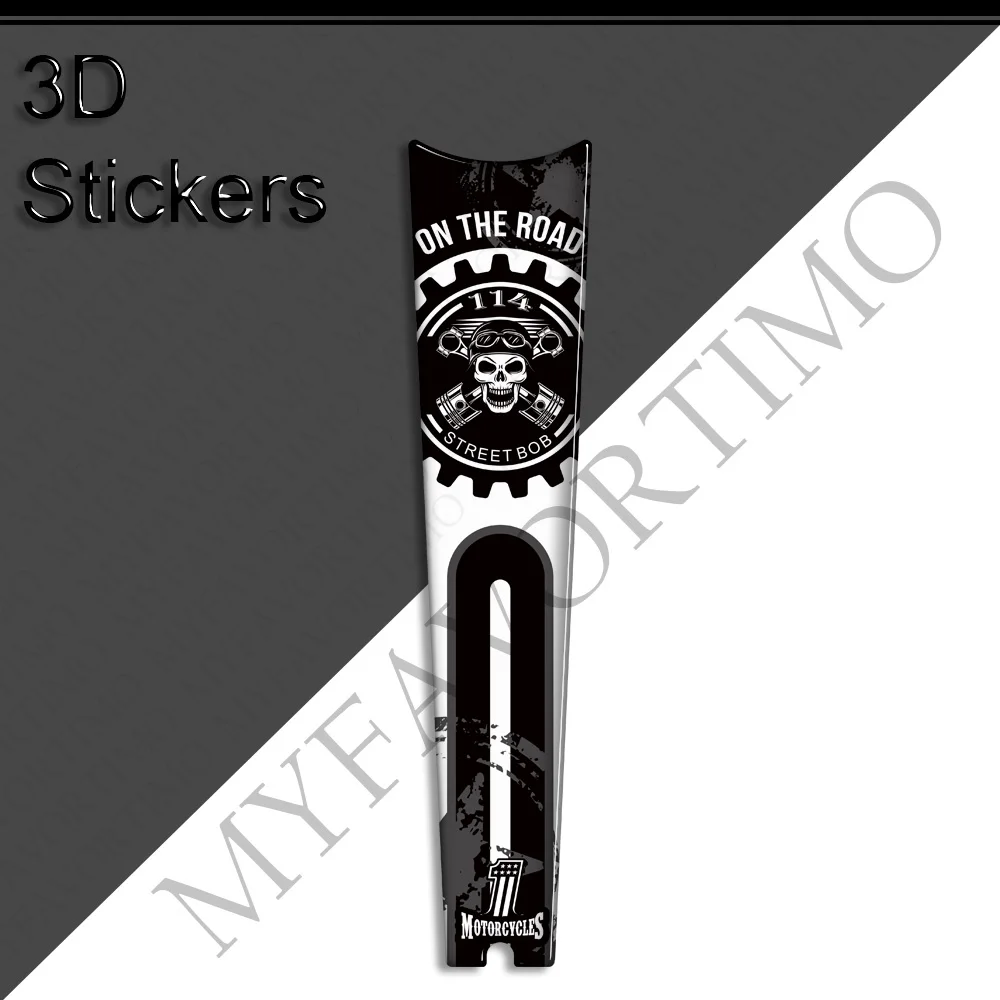 Motorcycle Tank Pad Knee Side Grips Gas Fuel Oil Kit Stickers Decals Protection For Harley Davidson Street Bob 114