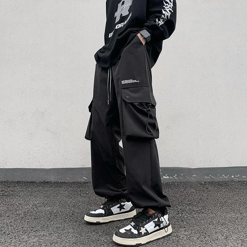 

Men's Cargo Pants Large Size Fashion Streetwear Hip Hop Side Pocket Pants Japanese Style Man Baggy Trousers