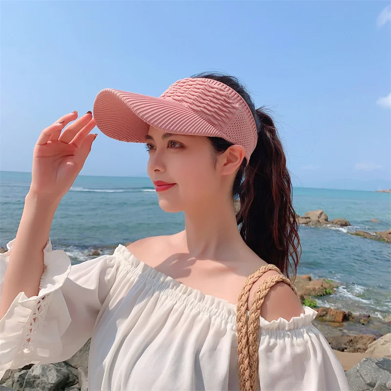 New 2022 Women's Cap Outdoor Sport Baseball Cap Breathable Empty Top Hat Visor Anti-UV Sun Hat Caps Girl Golf Tennis Hats cute baseball caps for women