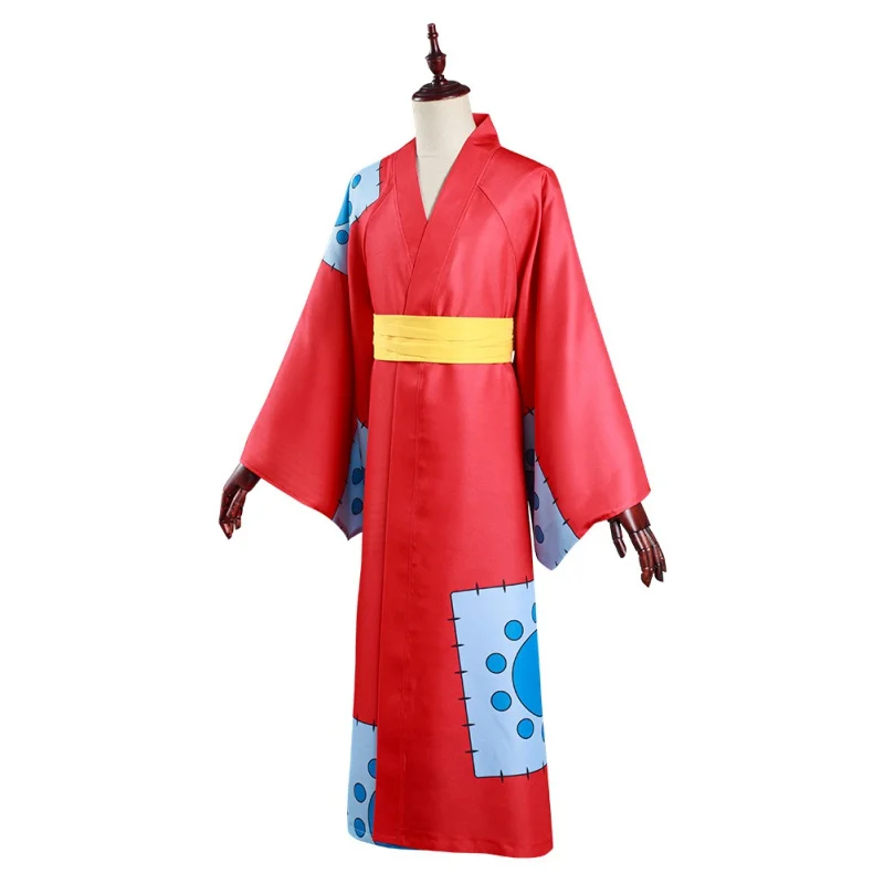 Anime Luffy Kimono Cosplay Traje, Wano Country Arc, vestido Lolita