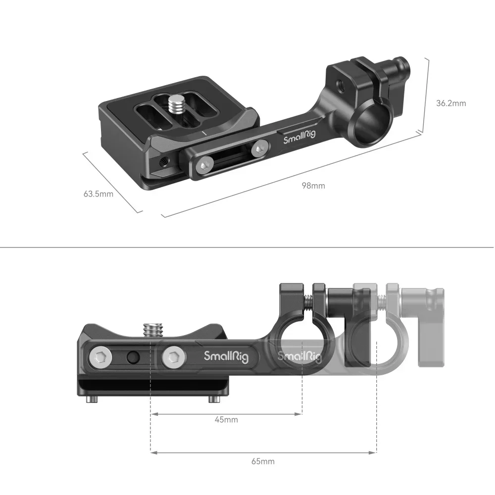 

NEW SmallRig Quick Release Plate Switch Between Handheld And Tripod Modes For Follow Focus For Standard Φ15mm Rod 3853