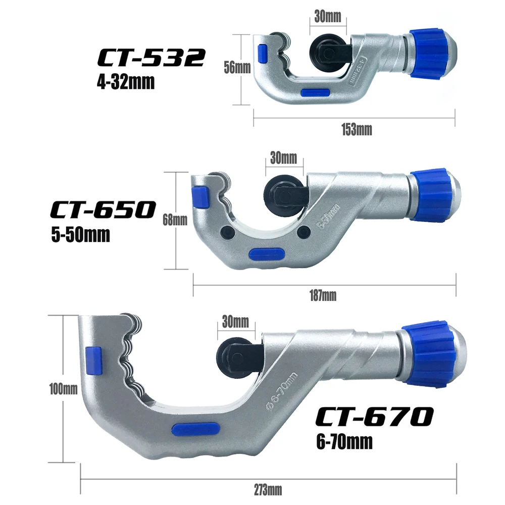 Roller Type Tube Cutter 4-32/5-50/6-70mm Bearing Pipe Cutter Copper Tube Stainless Steel Tube ETC. Plumbing Cutting Tool