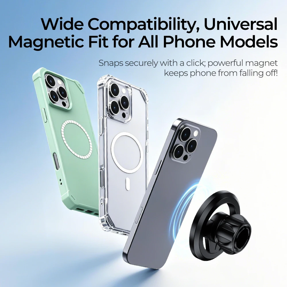 Universal Magnetic Car Phone Holder with Adjustable Stand