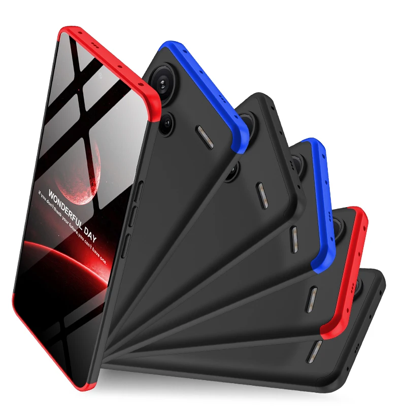 360° Full Protection Matte Shockproof Case - Hard Plastic Cover