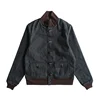 Sauce Zhan  Mans Jacket Short Lined Selvedge Denim Jacket Men A1 Flight Jacket Regular Fit 5