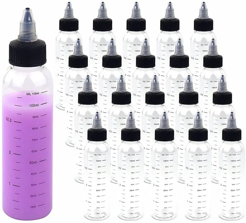 Empty Plastic Graduated Bottle Oil Drop Bottle Liquid Sample Paint Mixing Pigment Color Emulsion Bottles 10pcs 30ml-500ml