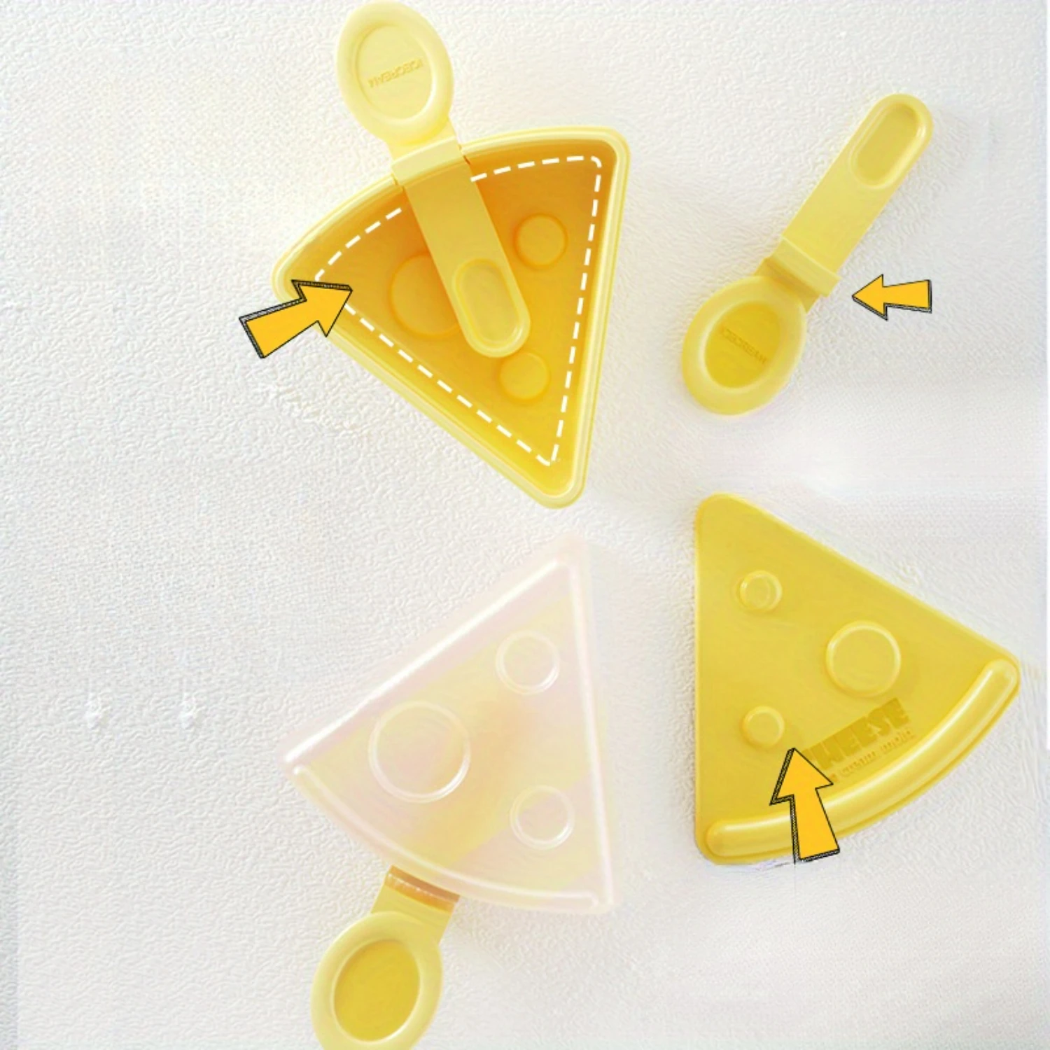 Summer Ice Cream Mold Set Food Grade Stackable Popsicle & Cheese Shaped Diy Molds For Use Lead-Free Plastic 6-Piece