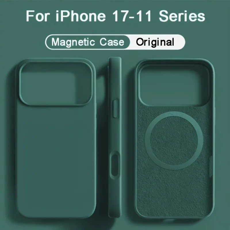 Magsafe Magnetic Liquid Silicone Wireless Charging Soft Case Cover