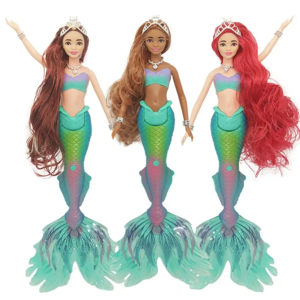 BJD Dolls Kawaii 35CM Princess Doll Mermaid Doll Beauty Fish With Lights and Music Play House Toys Baby Dolls Children Present
