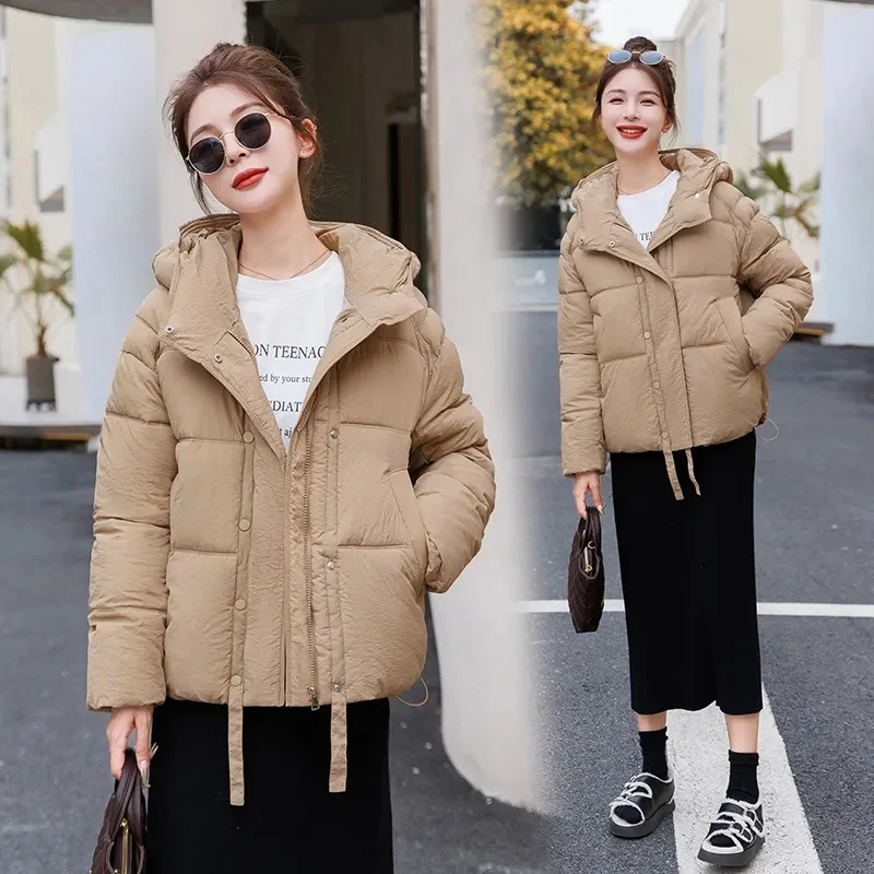 2023 Nuova Giacca Invernale Cappotti Donna Parka Cotone Casual Giacche Con Cappuccio Cappotto Caldo Spesso Femminile Piumino Corto Parka Capispalla