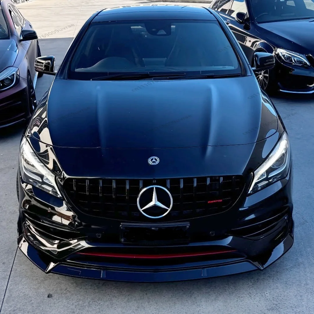 메르세데스 벤츠 CLA C117 페이스리프트 AMG 라인 스포츠 2016-2018용 프론트 범퍼 스플리터 립 글로스 블랙 ABS 스포일러 디퓨저 바디 키트