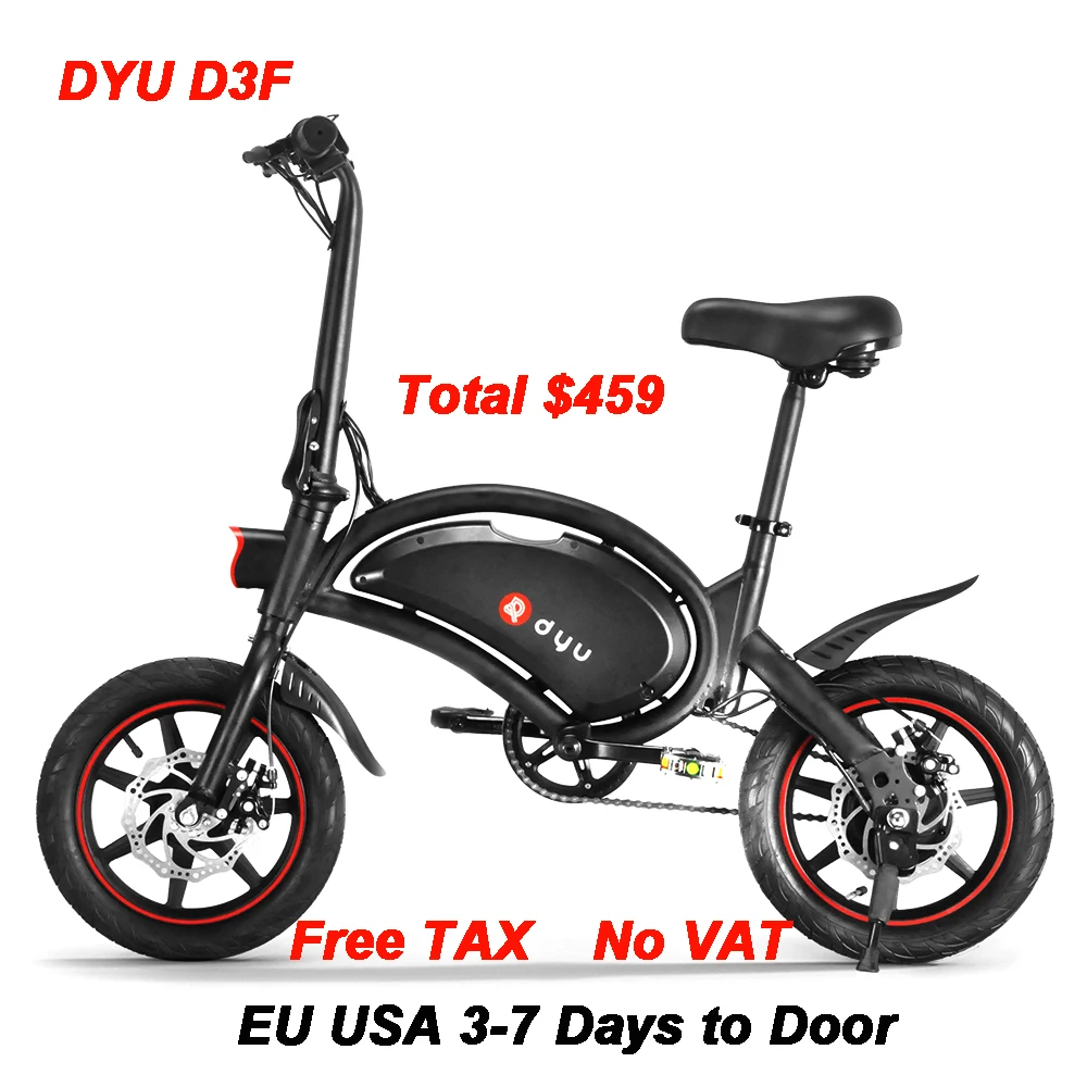 DYU D3F Cheap 14inch Mini Electric City Bike 36v 250w 10ah Metal Electronic Bicycle with Padel