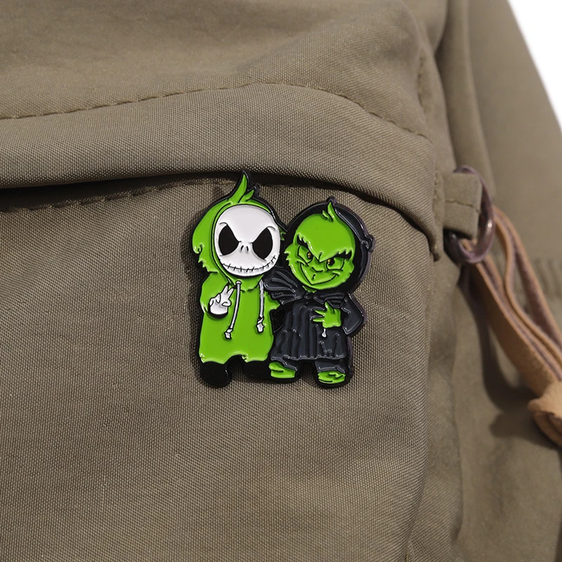 Horror Anime Charakter Brosche Emaille Pins Lustige Comic Metall Broschen Revers Abzeichen Weihnachten Punk Zubehör Geschenk für Freunde – Detail 8