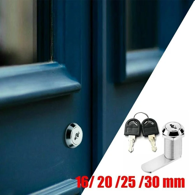 Drawer Cabinet Lock Mail Box Locker Cam Lock Cupboard Door Tongue Lock With 2 Key Furniture Hardware 5