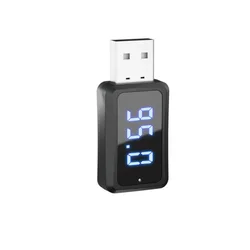Wireless Bluetooth Car FM Transmitter & Receiver with LED Display for Hands - Free Calling and Audio (FM02)