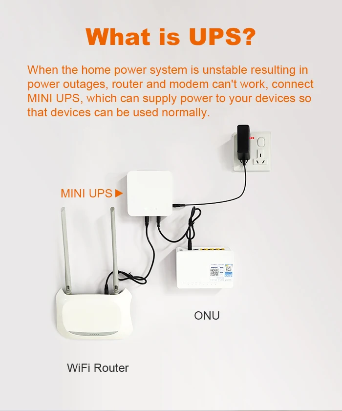 Description Picture 2 of item13200mAh UPS Uninterruptible Power 18W Supply Battery Backup 5v 9v 12v 19v Output Power Router Modem Adapter POE emergency Power