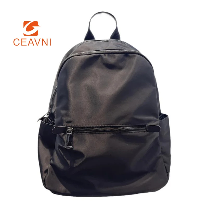

CEAVNI2023 New Simple Student Schoolbag Multi-compartment Backpack Senior Sense of Leisure Oxford Cloth Lightweight Shoulder Bag