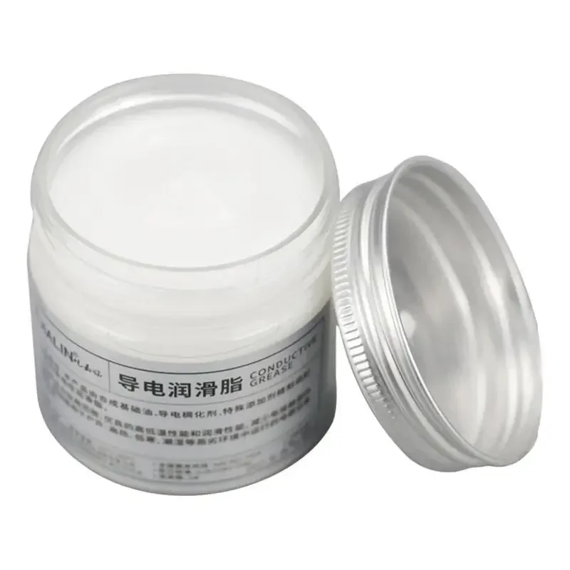 Grease Lubricant Electric Grease 100g Electric Contact Grease Conductive Paste Electricity Compound Grease for Low Resistance Value for Household Appliances