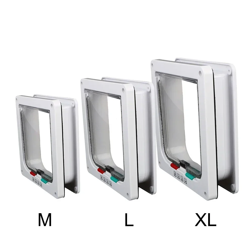 Title 15, With 4 Way Lock Security Flap Door Dog Cat Flap...