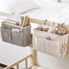 Canvas Bedside Hanging Pocket Storage Bag Bedroom Magazine Storage Pouch Diaper Caddy Toy Holder Baby Tissue Box Home Organizer 2