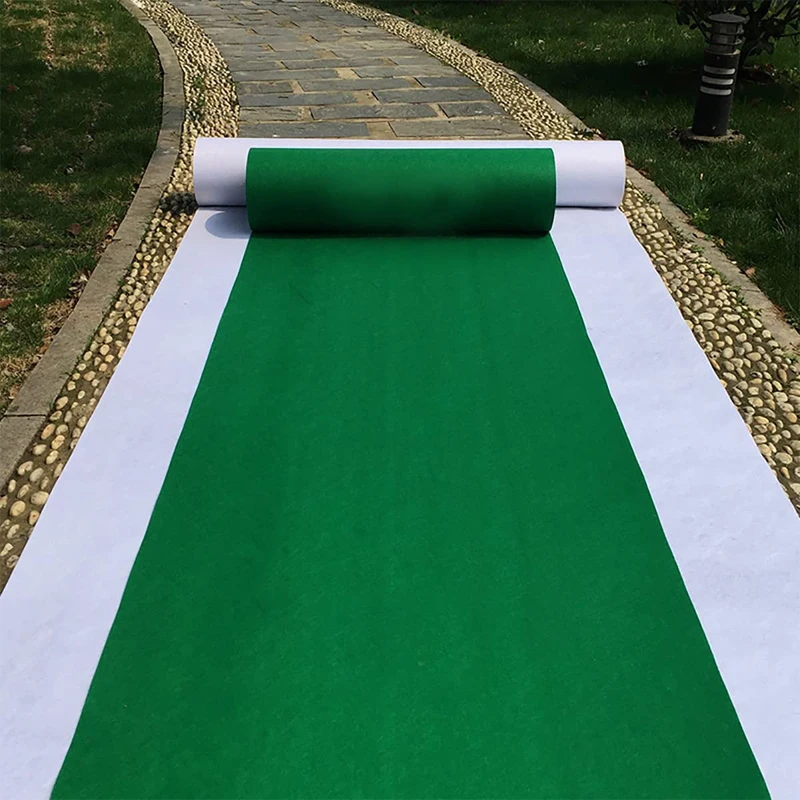 Green Wedding Accessories Grass Aisle Runner Carpet Rugs for Step and Ceremony Parties and Events Indoor or Outdoor Decoration