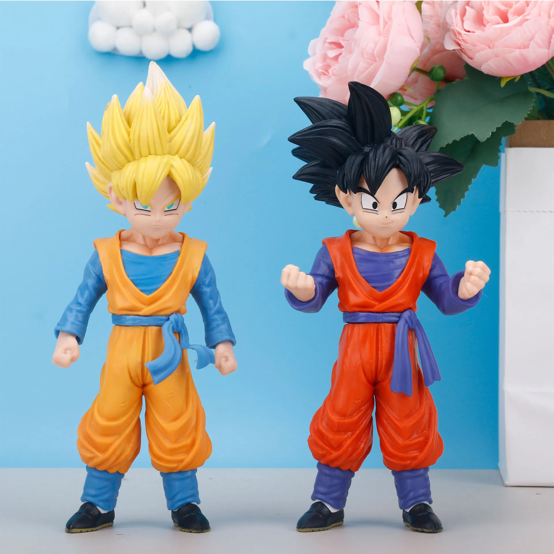 17-19 Cm Anime Dragon Ball Z Son Goten Kid Gotenks Trunks Super Saiyan Figure Dbz Trunks Goku Vegeta Frieza Cell Buu Toy Gifts