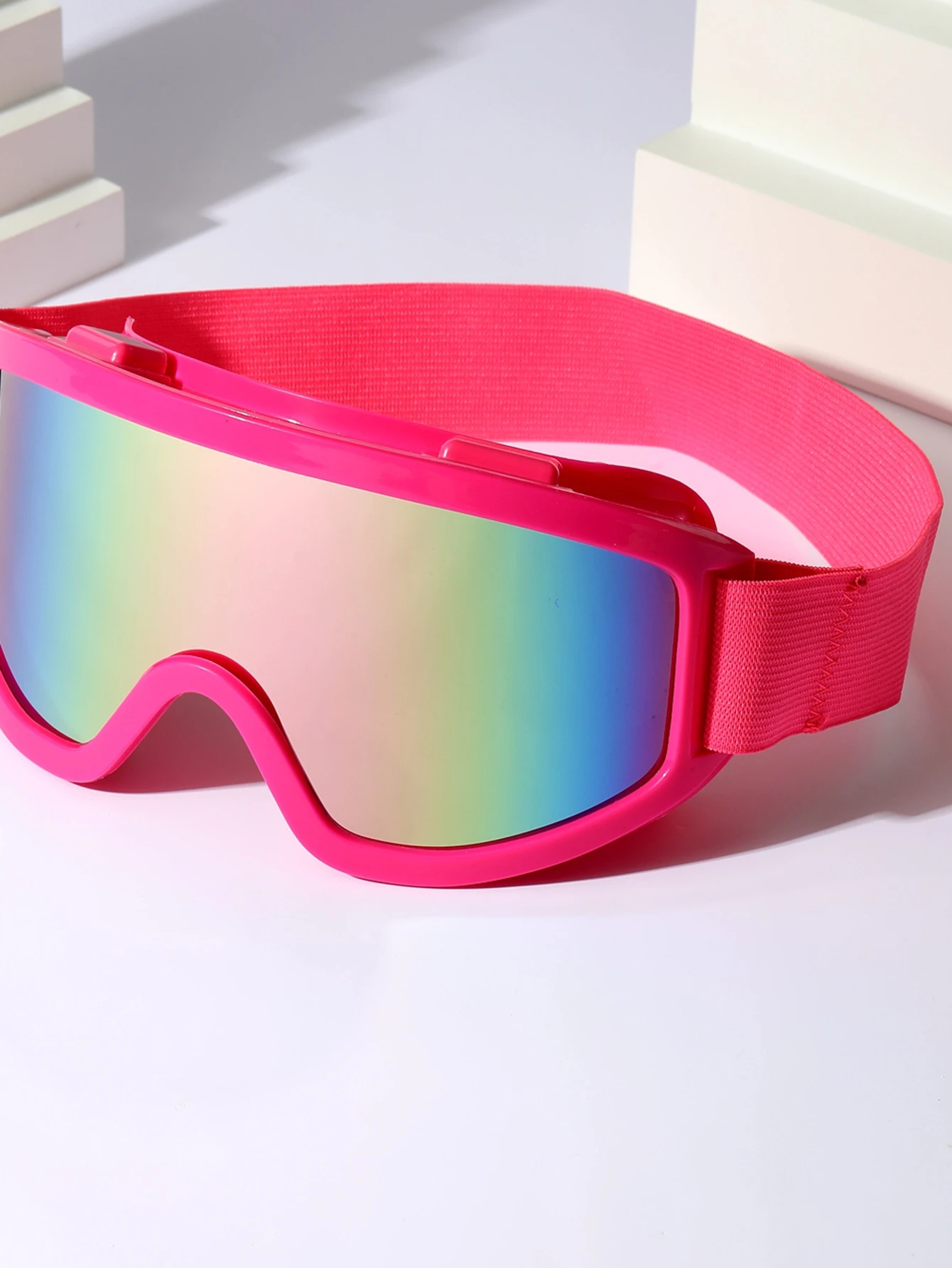 1 件 Pink Ski Goggles Cute Y2K Original Design Candy Color Features Matching Girls’ Favorite Pink Set Cos Protective Goggles Wit 5