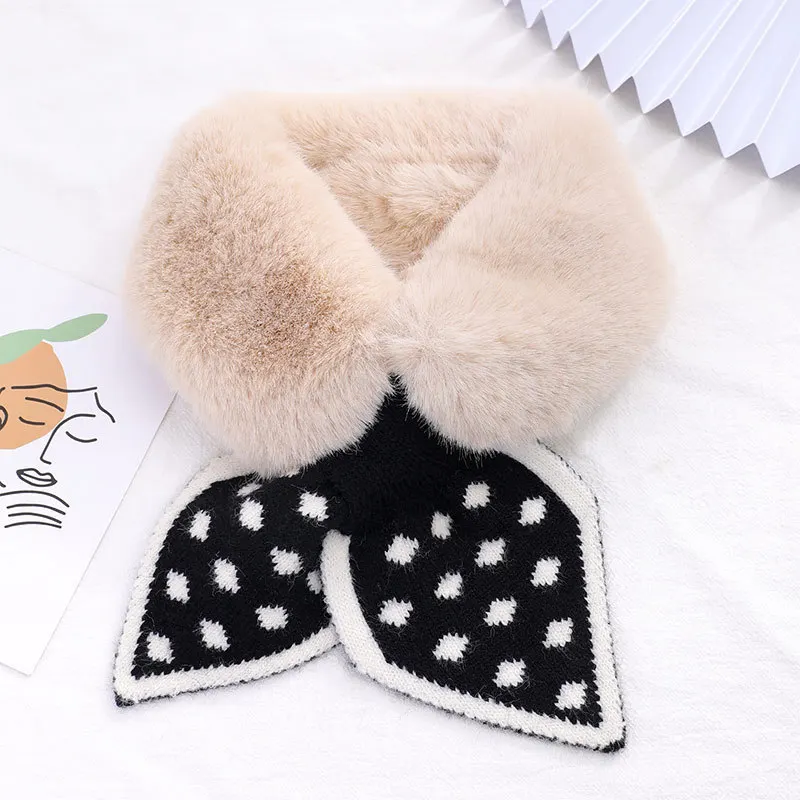 Autumn Winter Children Scarf Baby Girl Soft Scarf Cute Neck Warmer Plush Collar Kids Women Scarves Outdoor Neckerchief