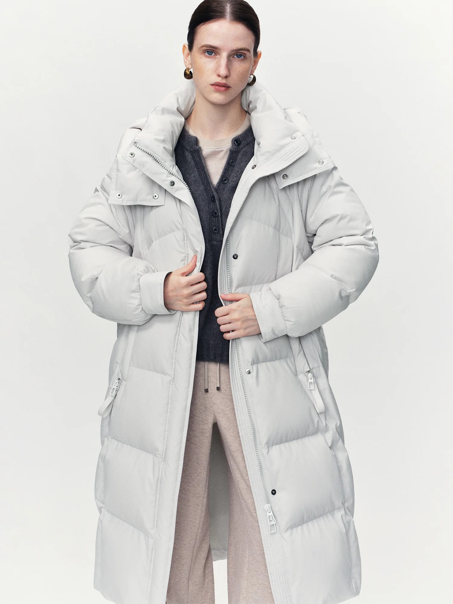 ZIQIAO LightWarm صغيرتي المرأة طويلة الوقوف طوق أس...