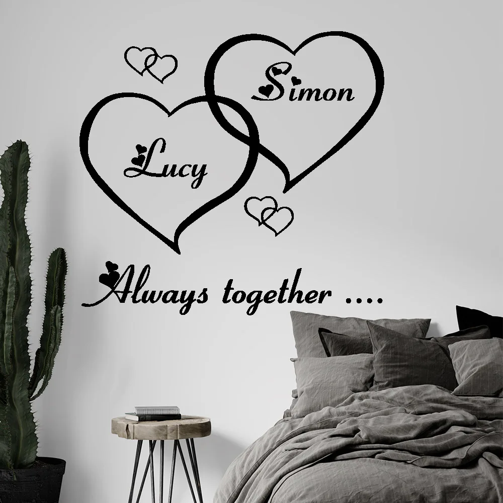 

1 pc pretty love expression customize name Wall Sticker Pvc Wall Art Stickers Modern Fashion Wallsticker vinyl wallpaper