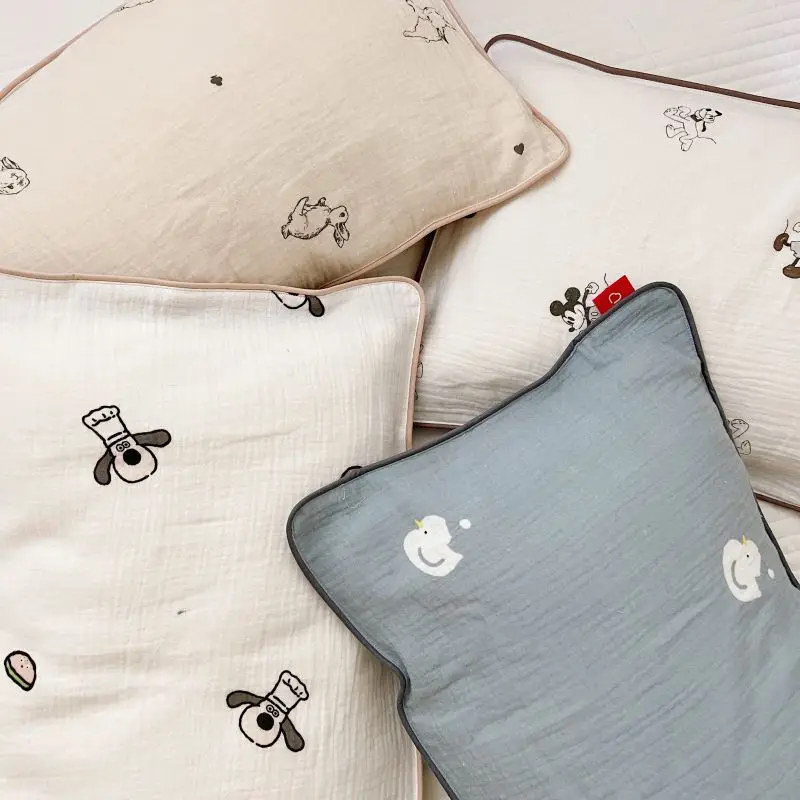 30*50cm Baby Pillowcase Bunny Muslin Newborn Pillow Case 100% Cotton